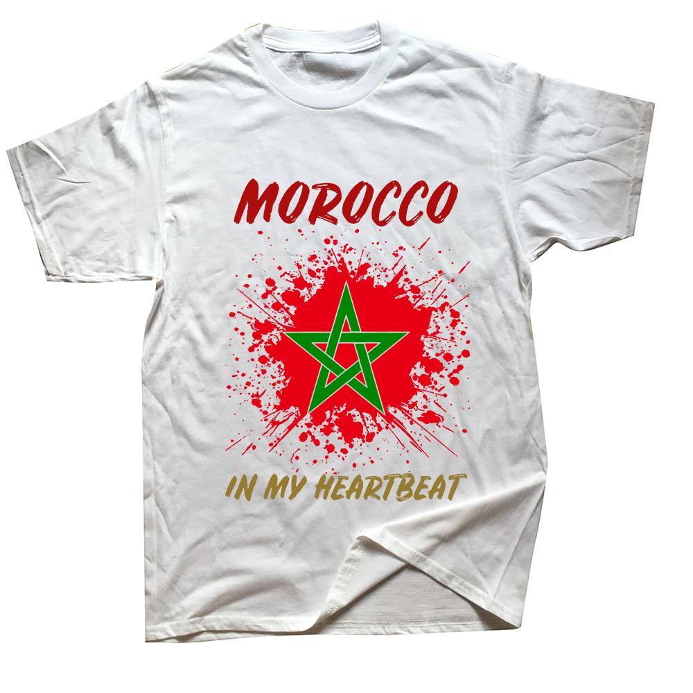 Funny Morocco In My Heartbeat T Shirts Graphic Cotton Streetwear Short Sleeve Birthday Gifts Summer Style Tshirt Mens Clothing