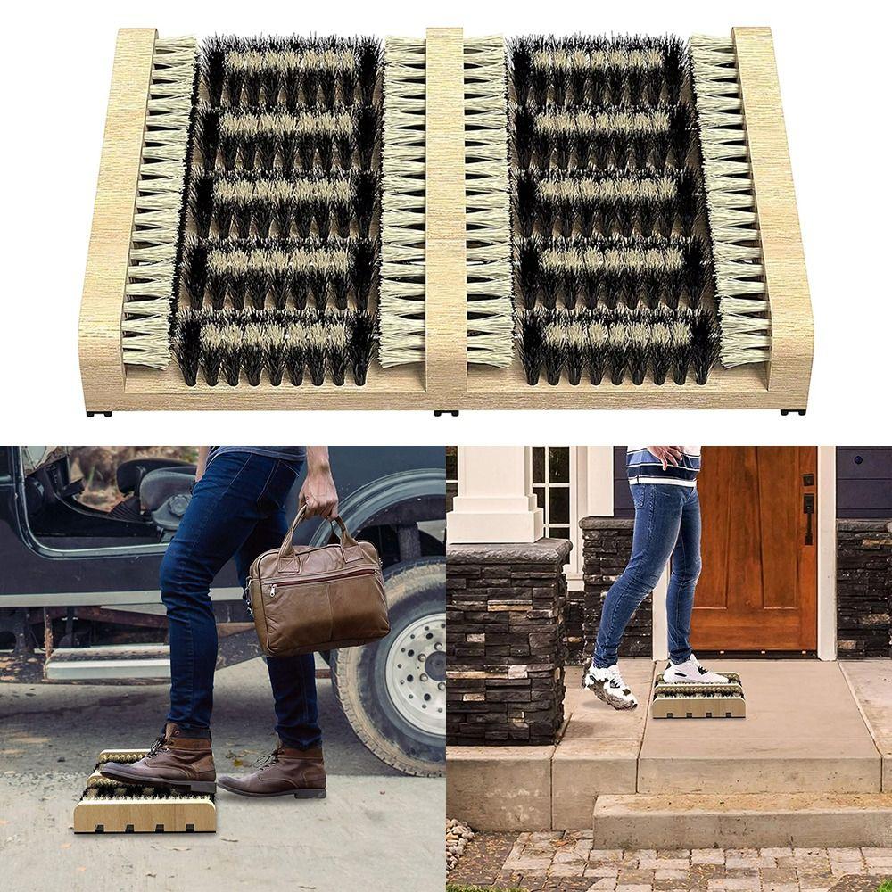 All-Weather Outdoor Shoe Cleaning Brush Durable Nylon Bristles Patio Shoe Brush Multifunctional Portable Shoe Mud Removal Brush