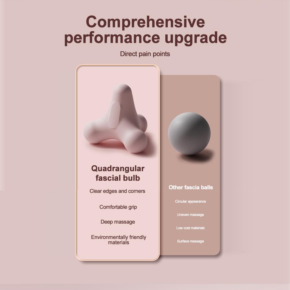 Faszienball mit vier Ecken, Plantarfaszienball, Massageball für Schultern, Nacken, Taille, Hände, Laktatübungen, Entspannung, Meridian-Fitnessball