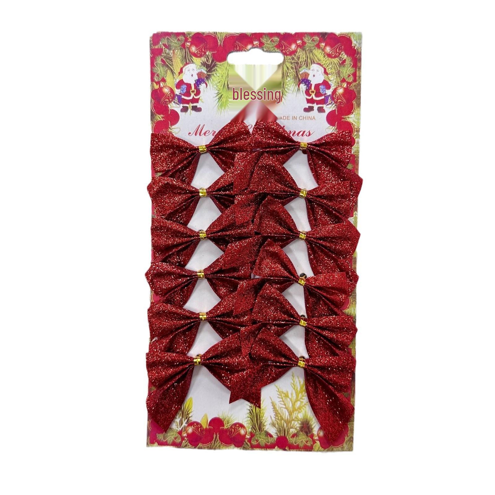 

Серебряный бант для елочного украшения для праздничного оформления