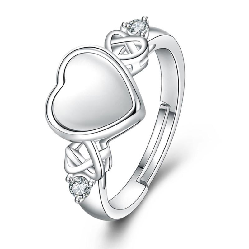 ANENJERY Kamień księżycowy Miłość Kształt serca Zestawy biżuterii Naszyjniki Kolczyki Bransoletka dla kobiet Delikatna luksusowa biżuteria imprezowa