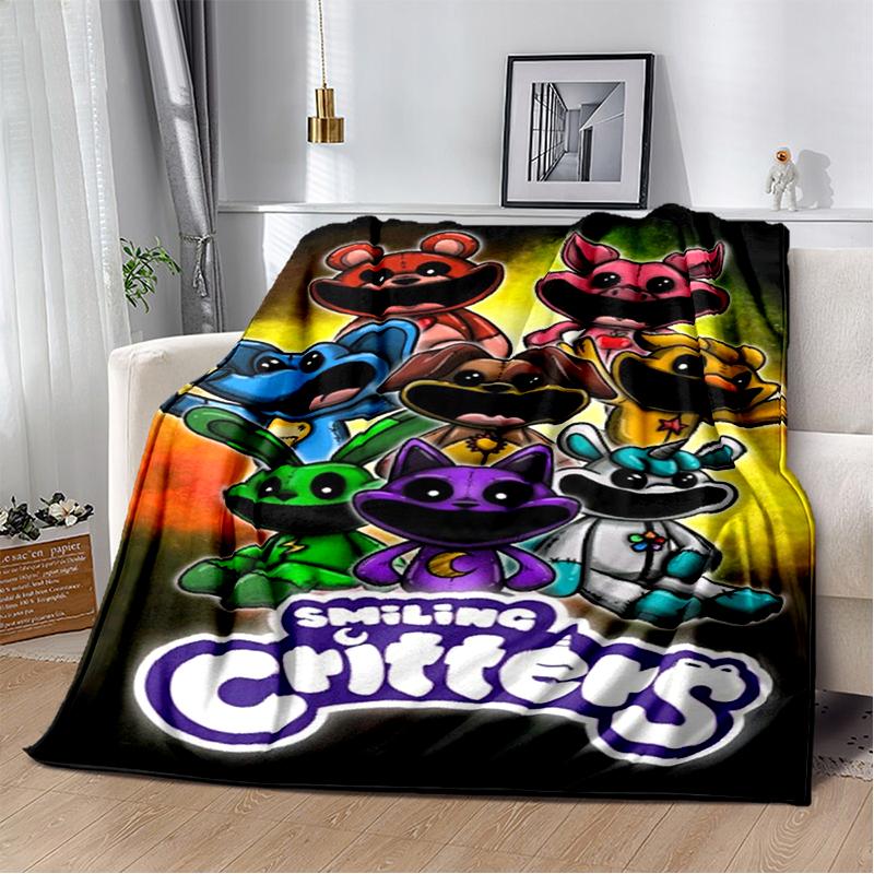 Cartoon S-Smiling C-Critters Catnap Craftycorn Soft Plush Blanket,Flannel Throw Blanket for Living Room Bedroom Bed Sofa Cover