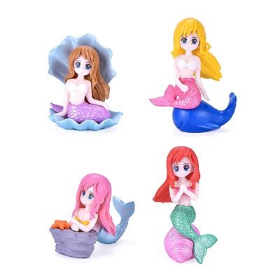 Shell Mermaid Micro-landscape Fish Tank Small Ornaments Cartoon Dolls Marine Landscape Decoration Accessories