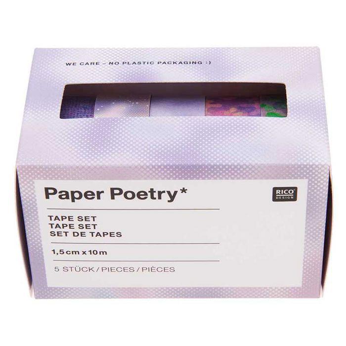 5 Masking Tapes 1.5 Cm X 10 M - Pastel Blur