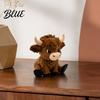 Animal Statue for Office 3D Printed Highland Cow Figurines Cartoon Sitting Sculpture Cute Novelty Gifts Children Ornament Desk Decoration Creative