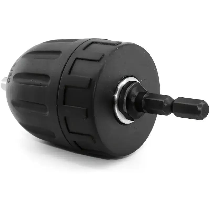 3/ 8inch Keyless Drill Chuck Adapter - Quick Connection, 0.8-10mm Hex Shank, Suitable for Impact Drivers, Non-Electric Metal Converter with 3/8-24Unf