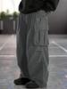 Men's Cross-Border Wide-Leg Joggers, European/American Style Cargo & Drop-Crotch Pants