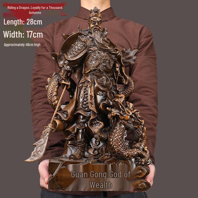Guan Yu Wealth Statue: Home & Office Decor, Prosperity Symbol, Worship Item, Perfect for Shops & Business Openings
