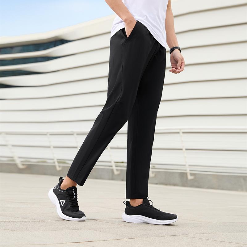 PEAK Knitted Sweatpants Men's Black Thin Skinny Pants DF342061