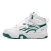 Li Ning Kids High-Top Casual Shoes Kids Sneakers White Green YKCU194-11