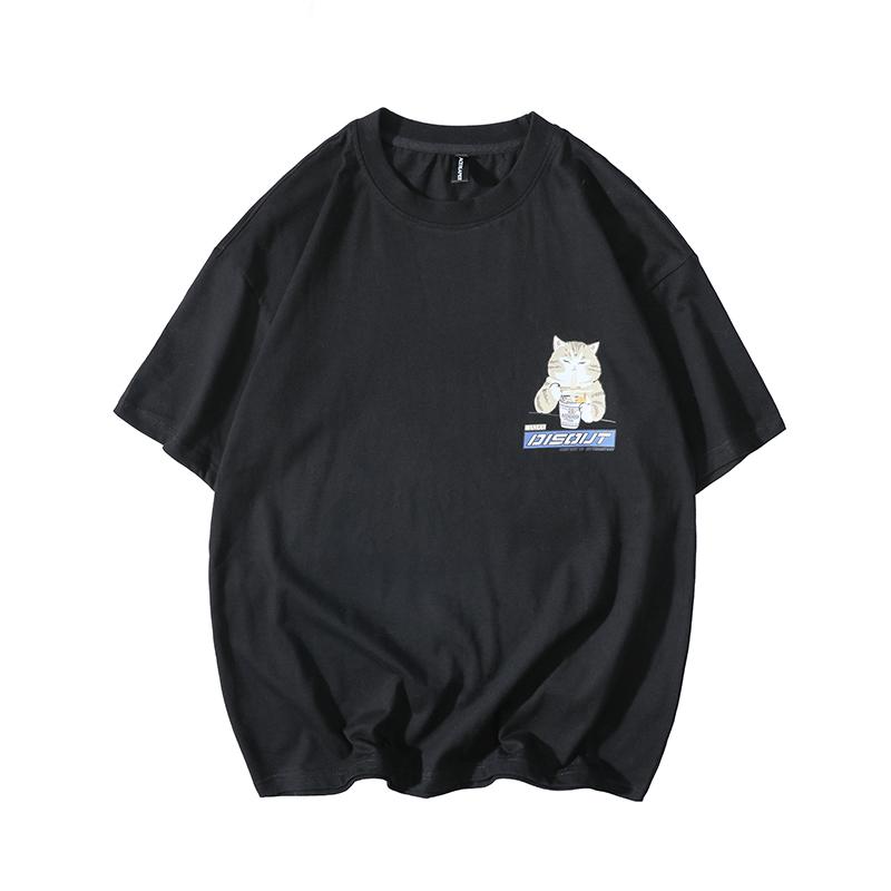 Streetwear Summer Cotton Women's T-shirt Short Sleeve Casual Harajuku Cartoon Printing Oversized T Shirts For Girls