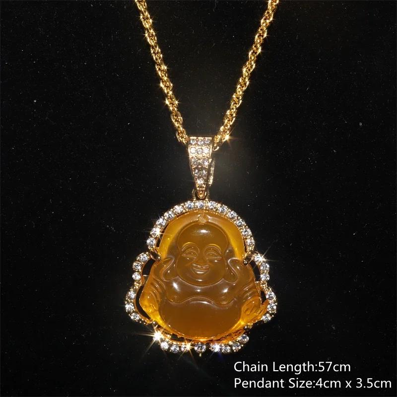 Exquisite Buddhistische Jade-Anhänger-Halskette für Männer und Frauen Religiöse Persönlichkeit Einfaches Amulett Party Kirchenzubehör