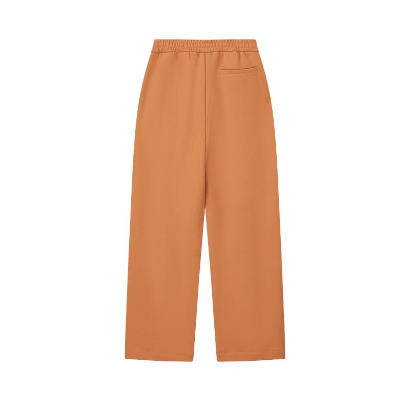 FILA Milano Series Fashionable Classic Retro Comfortable Cotton Knitted Casual Pants Women bottoms Moggan-Orange F11W625611FOR