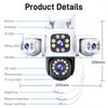 LS VISION Telecamera di Sorveglianza WiFi 6K Protezione di Sicurezza Triplo Schermo CCTV Tracciamento Automatico Impermeabile Yoosee PTZ IP Camera Esterno 12MP HD