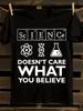 Science Doesn't Care What You Believe T-Shirt Mens Tshirt Womens Tshirts with Letters Print Short Sleeves T-Shirt Casual Street Tee Shirt Top