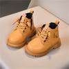 Autumn Children Boots Pu Leather Boys Shoes Rubber Sole Ankle Boots For Girls Zip Side  Toddler Baby Shoes