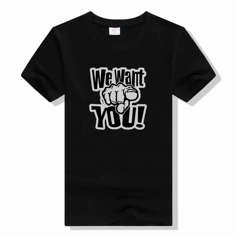 

we want you T-Shirt Men s Harajuku Hip Hop Clothing T Shirt Unisex Casual Cotton Short Sleeve Tees t shirt XL