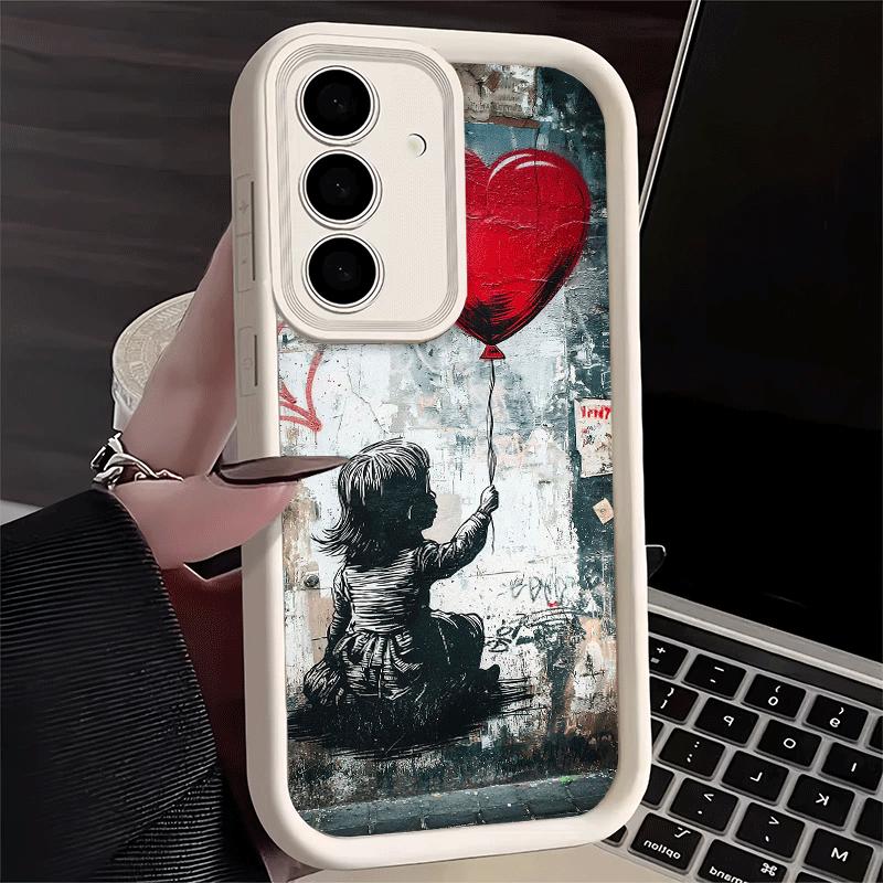 Handyhülle für Samsung Galaxy A17 A16 A15 A14 A13 B-Banksy Kunst Graffiti Künstler A56 A36 A26 A55 A35 A25 A54 A34 A24 A53 A33 A23 A