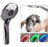 3 Colors LED Shower Head Temperature Control Hand Shower With Digital Temperature Display