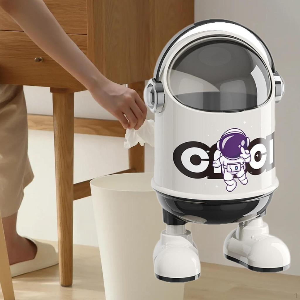 Desktop Trash Can Dustbin Portable Home Small Waste Bin Wastebasket for Dorm Living Room Hotel