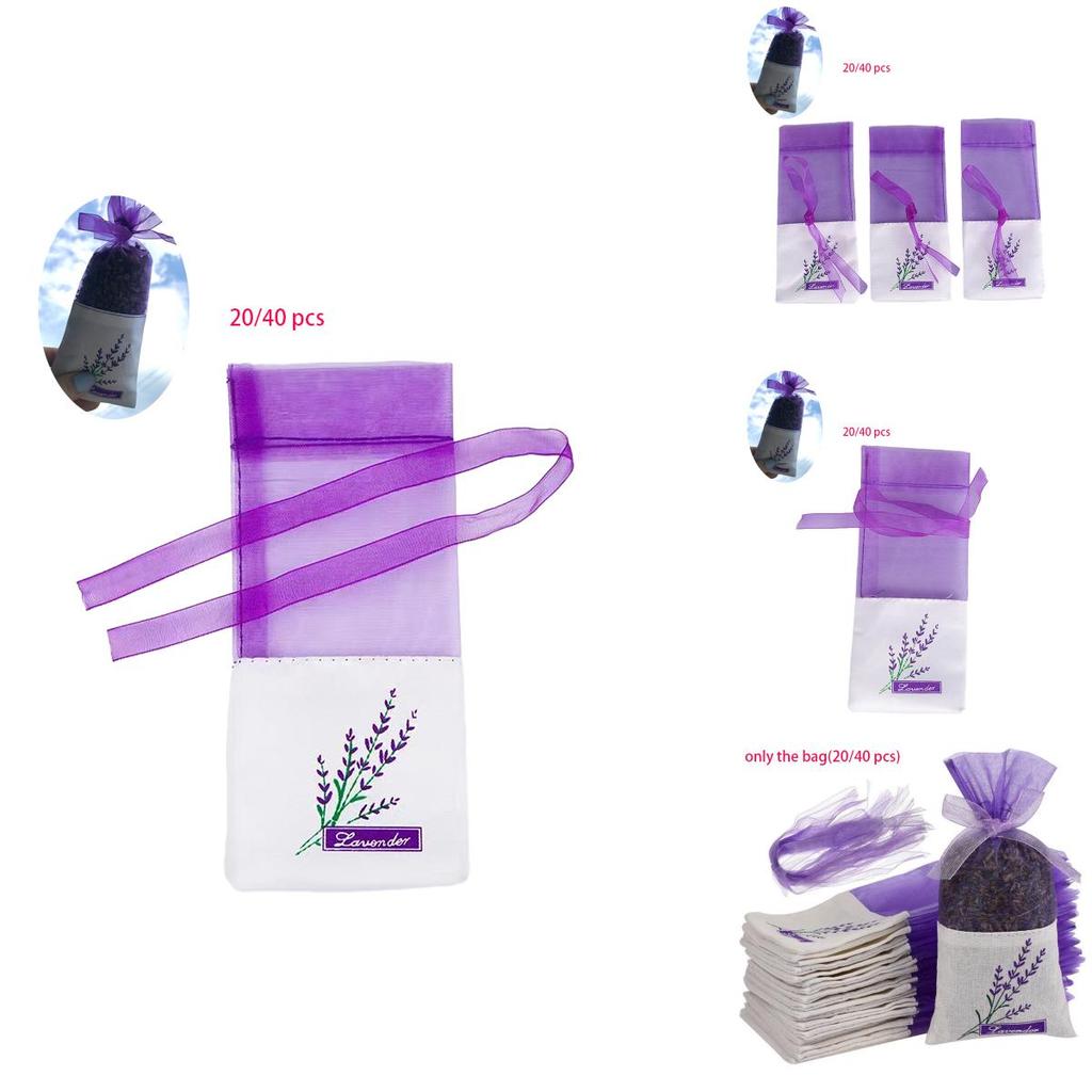 Elegant Lavender Fragrance Bag In Purple Floral Sachet Bag For Storage And Decoration