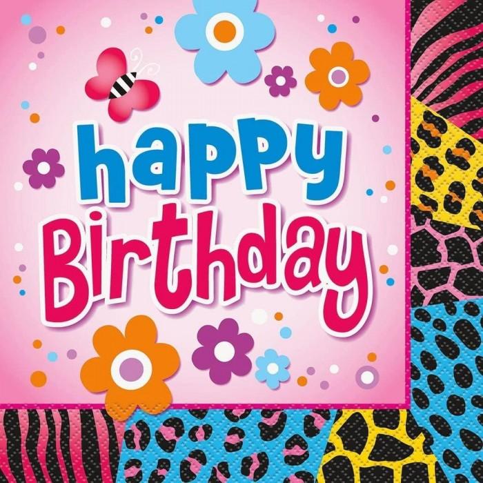 Unique Party Wilde Geburtstagsservietten (Packung mit 16)