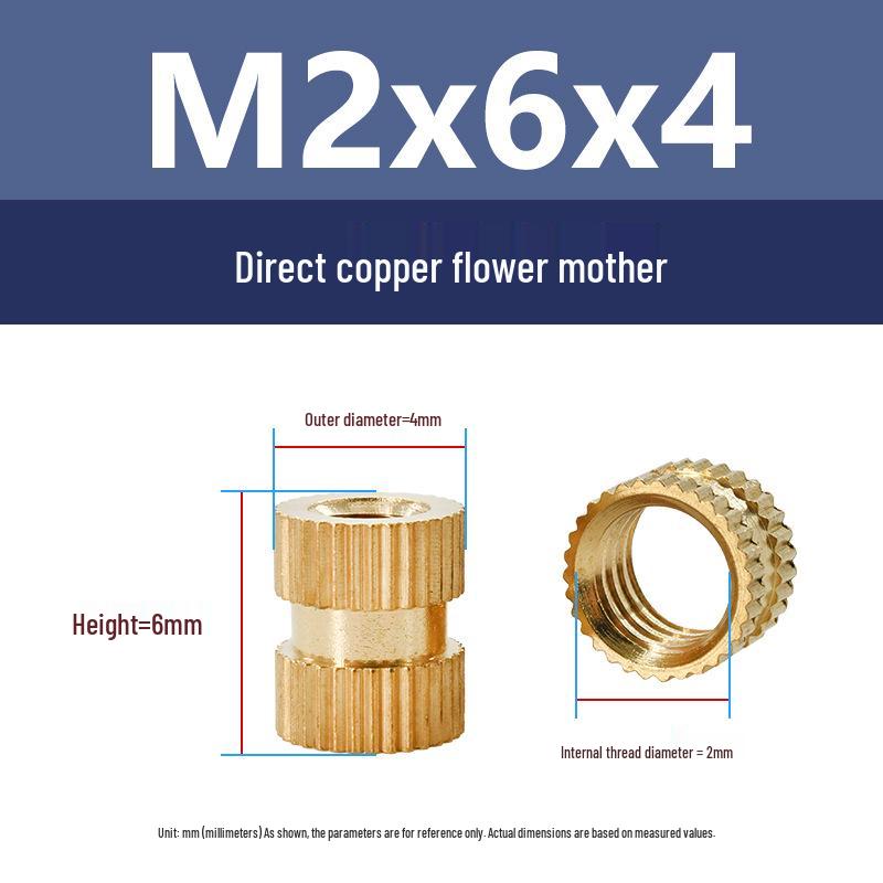 M1-M10 Knurled Brass Heat Insert Nut for Injection Molding