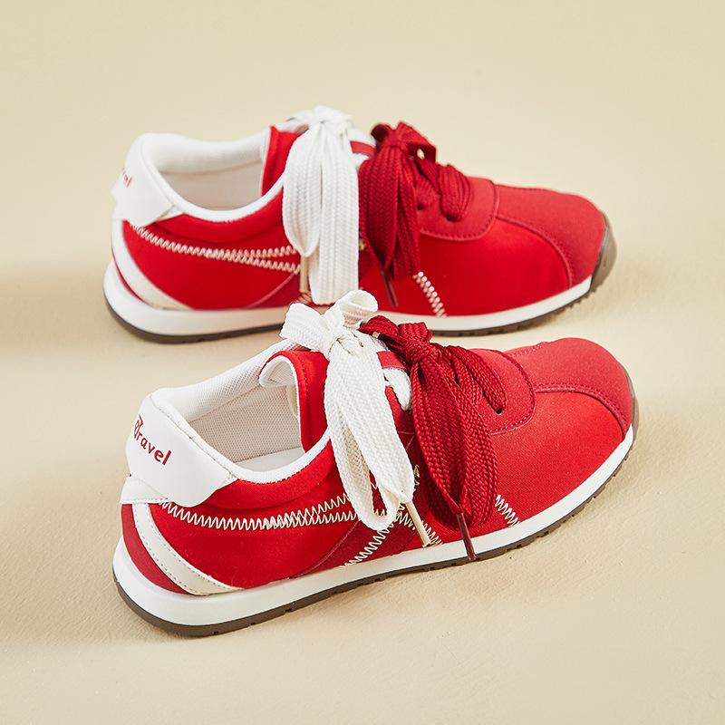 

Новые кроссовки Форреста Гампа для студентов для бега, на толстой подошве, увеличивающие рост и для повседневной носки 40 красный