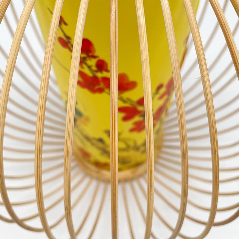 Natural Bamboo Ceiling Light E27 Handmade Knitting Home Creative Lighting Living Room Aisle Decor Cage Lampshade Lamp Fixtures