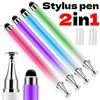 2IN1 Universal Stylus Pen High Sensitivity Tablet Drawing Capacitive Touch Pen for Samsung Cellphone Tablet Screen Pencil