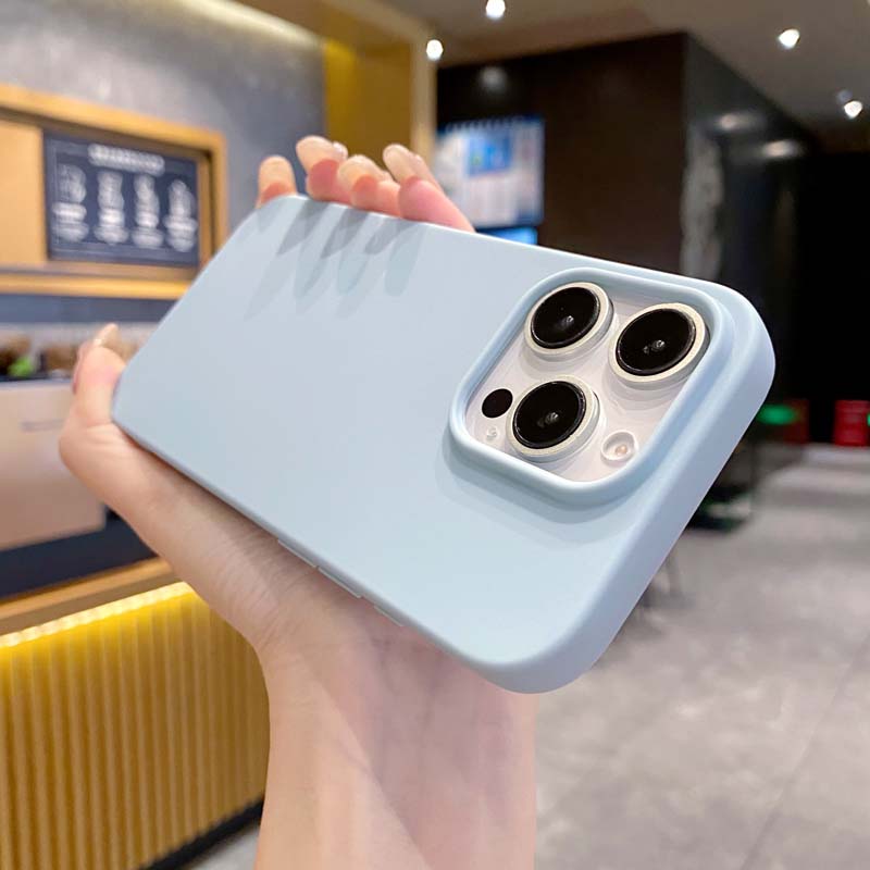 Neue einfarbige Handyhülle für iPhone 16 15 14 13 12 11 Pro Max 16Pro Weiches Silikon Stoßfest Schutz Zubehör Hülle