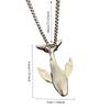 1PC  Fashion Smooth Whale Animal Pendant Necklace for Women Men Temperament Stainless Steel Chain Choker Jewelry Couple Gift