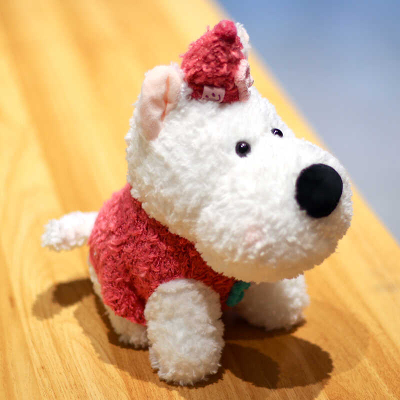 Cute West Highland Puppy Plush Toy Scribbled Puppy 8-inch Doll Doll Give Girls Creative Birthday Gift