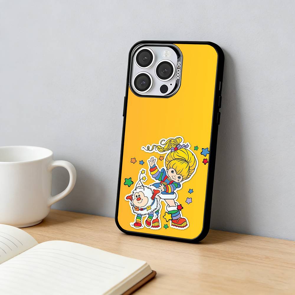 

Cartoon R-Rainbow Brite Phone Case For iPhone 17,16,15,14,13,12,11 Plus,Pro Max,XS,Colored Silver Plated Inside Cover iPhone16pro
