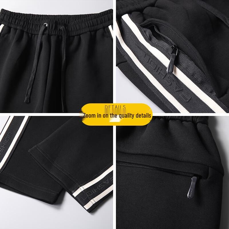 Dibinze Men's Plus Size Cotton Blend Straight Leg Sweatpants