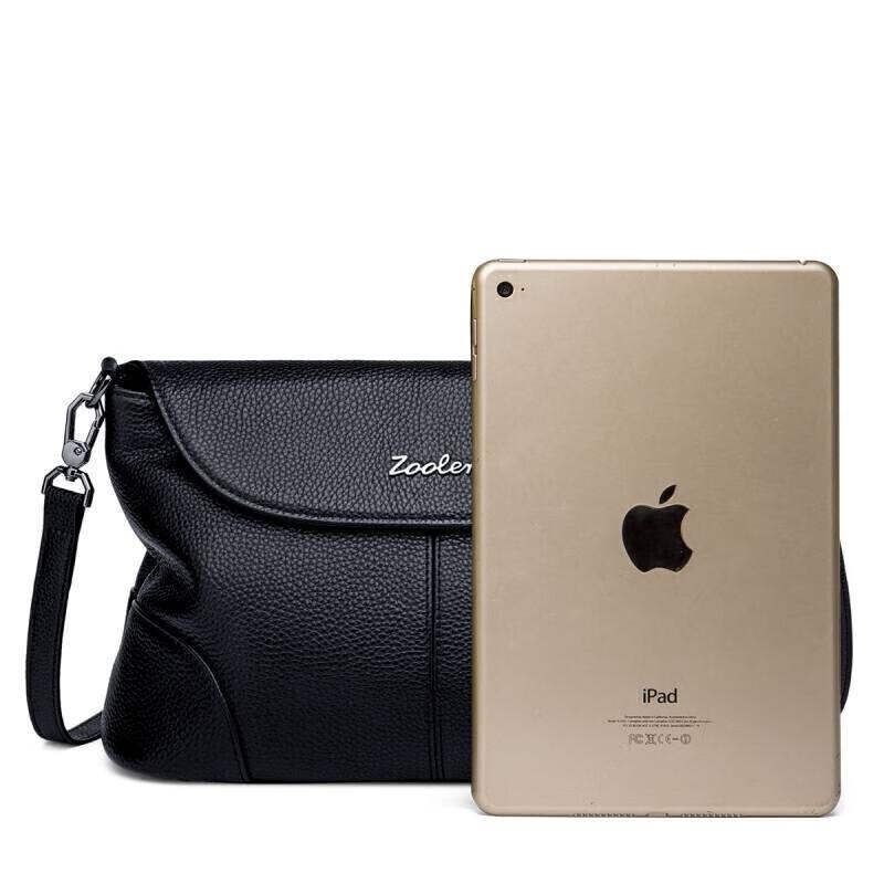 ZOOLER Women's Handbag, Top-Grain Leather Crossbody Bag, Ladies' Purse, Black