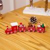 4-Section Christmas Train Diy Assembled Diy Assembled Christmas Train Christmas Decorative Train Holiday For Counter Tabletop