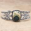 Ocean Jasper Gemstone Handmade Silver Jewelry Cuff Bracelets 7''Adjustable