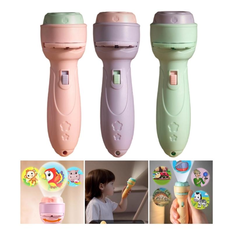 Interactive Childrens Projector Flashlight Portable Learning Toy Discs 48 Pictures Lamp Toy