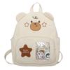 Cartoon Bear Kindergarten Schoolbag Corduroy Backpack for Primary School Students
