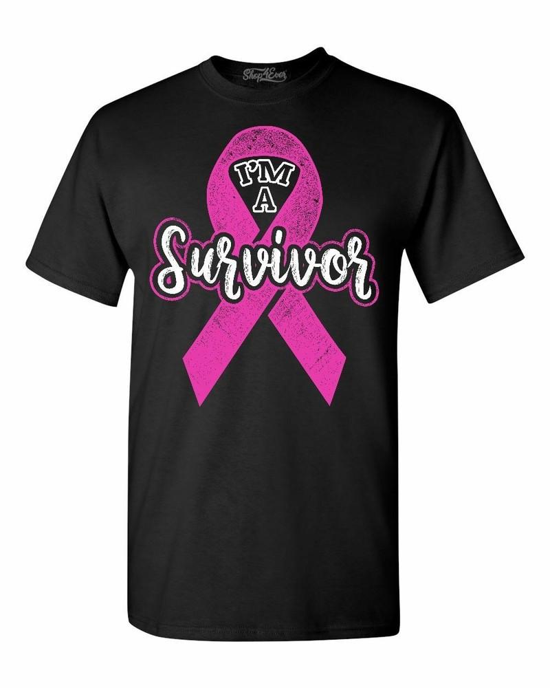 I'm A Survivor T-shirt Pink Ribbon Breast Cancer Awareness Shirts