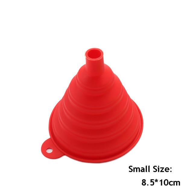 1pcs Mini Foldable Funnel Silicone Funnels Be Hung Household Liquid Dispensing Kitchen Tools