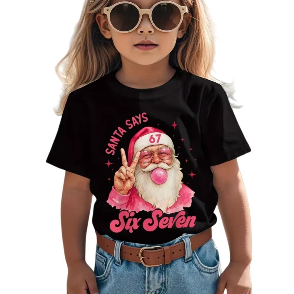 Kids 67 Themed Colorful Print TShirt Soft Cotton Fabric Breathable and Comfortable Ideal for Toddlers and Childrendf0239
