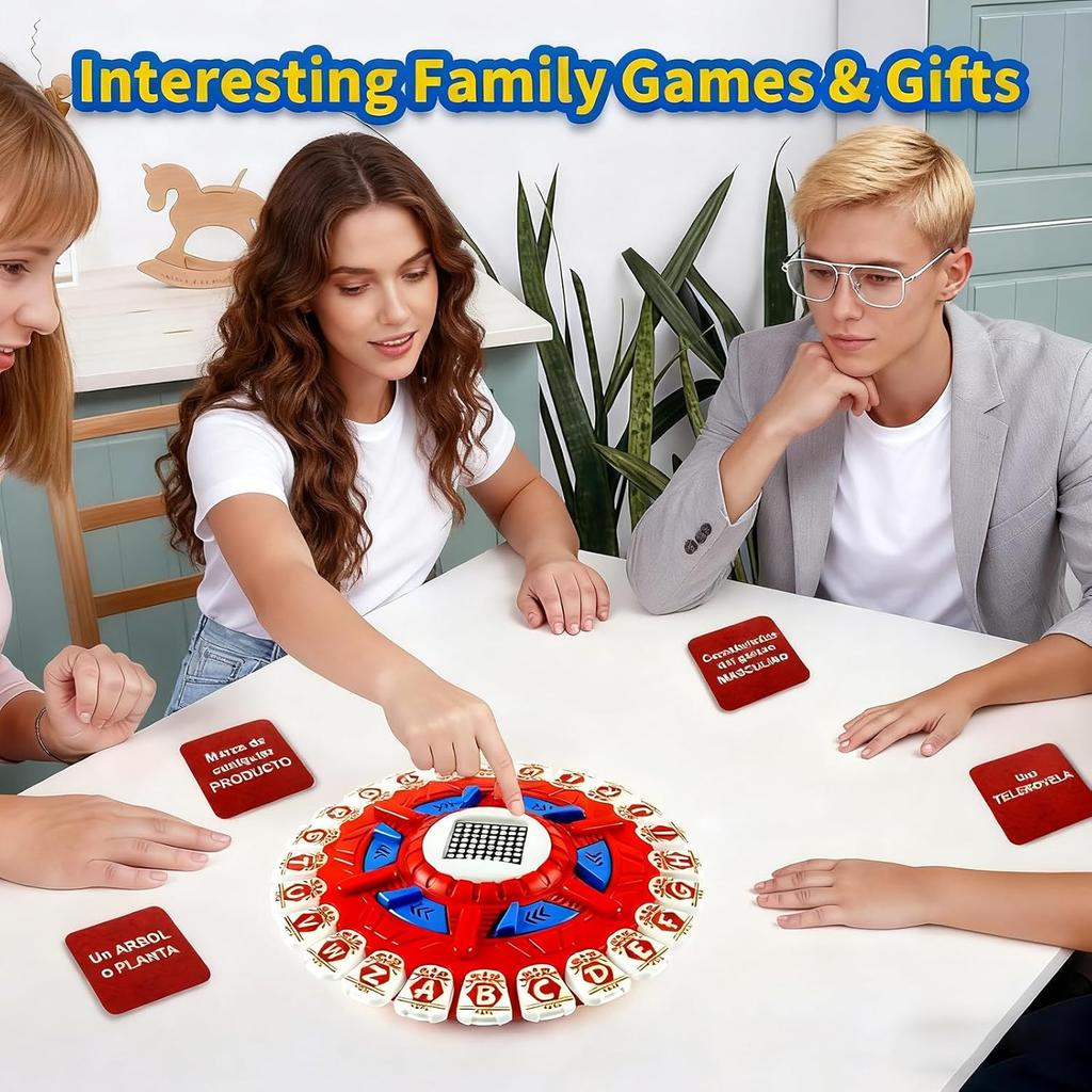 24-Key Crazy Alphabet Board Game 36 Cards 144 Categories Fast Rhythm Word Game 3D Early Learning Fast-Paced Board Game Party