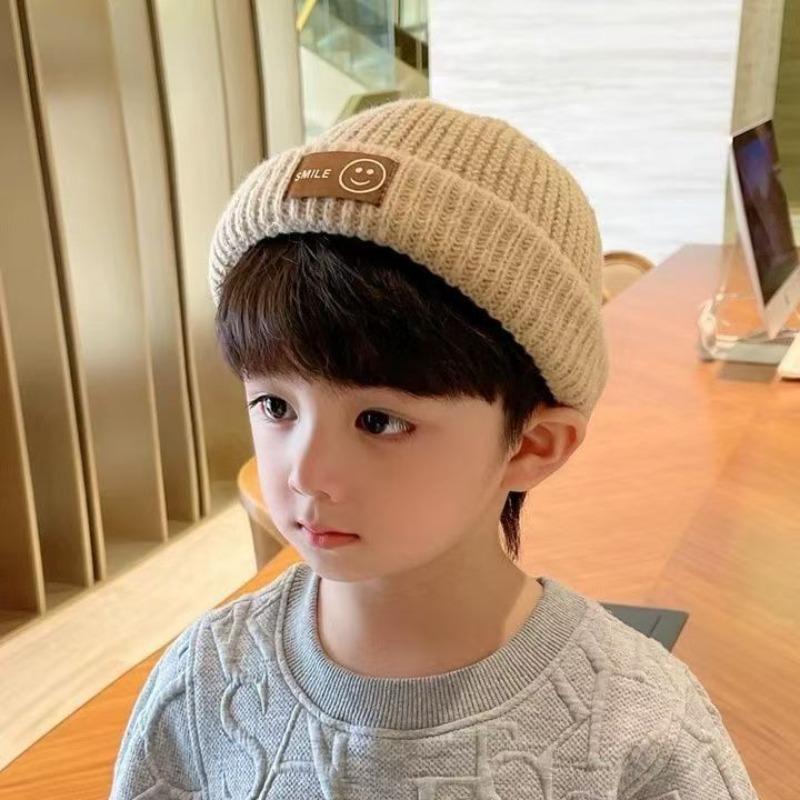 Baby wool hat children autumn and winter personality landlord hat boys and girls fashion versatile melon fur hat tide