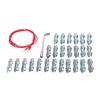 25PCS M5 PE Rope Connectors with 2 Silicone Copper Wires Galvanized Steel Polyethylene Cord Connector for Electric
