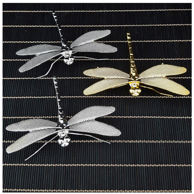 Copper Insect Tea Pet Vintage Dragonfly Figurines Miniatures Desktop Simulation Animal Ornaments Home Decorations