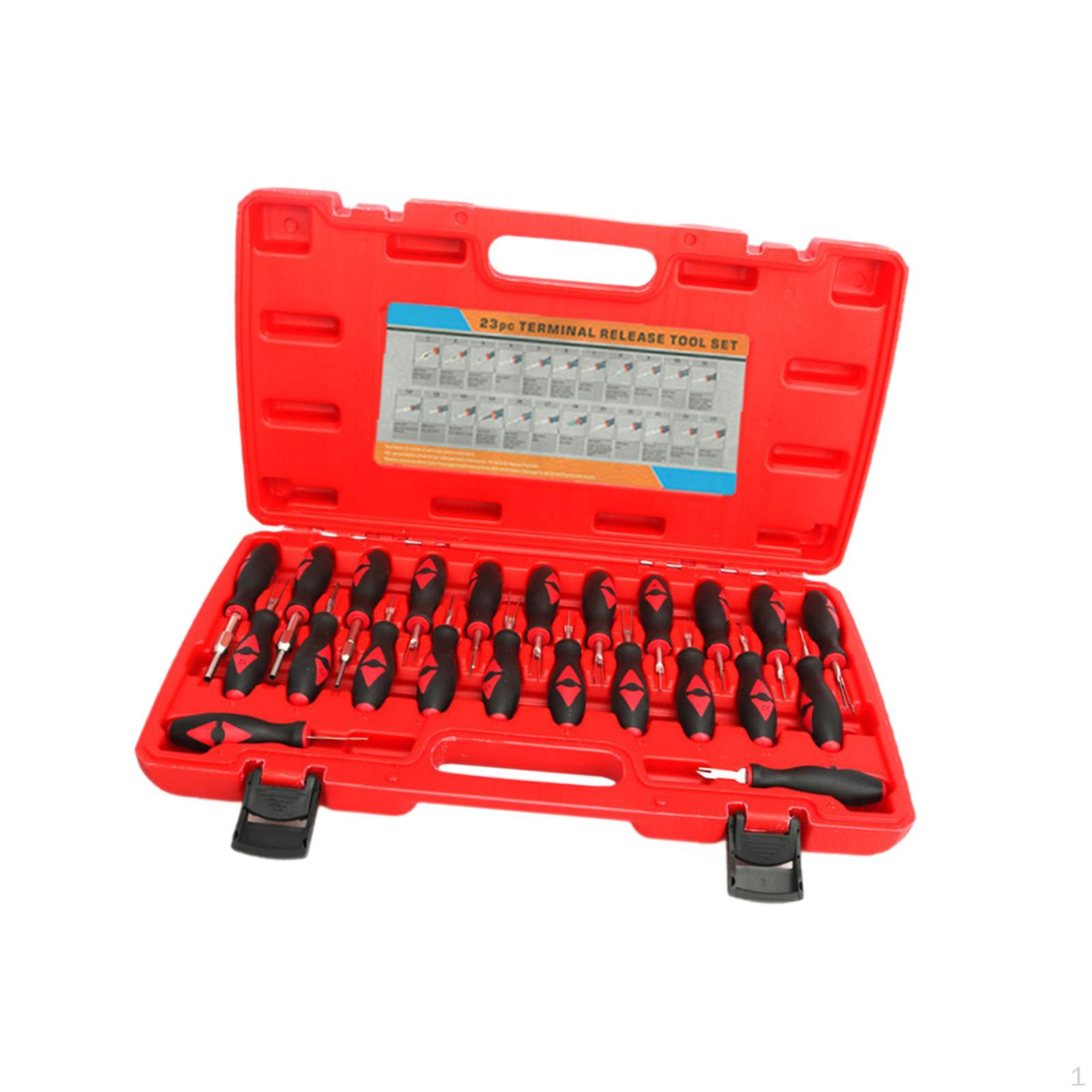 

Набор инструментов для снятия клемм, универсальный экстрактор проводов, инструменты для депиннинга красный