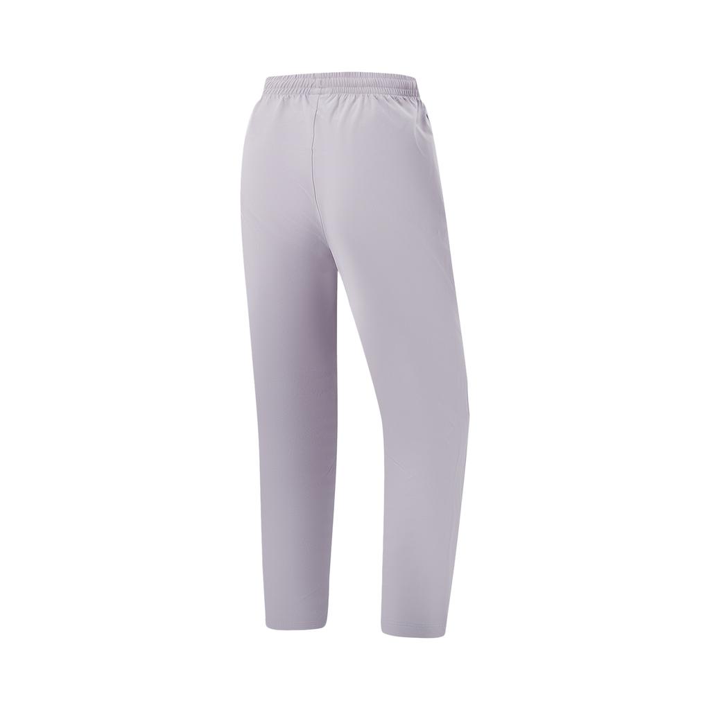 Li Ning Träningsserie Enfärgad Mellanhög Bekväm Andningsbar Mångsidig Rakt Ben Sportbyxor Dam underdel Rökig Lila AYKV490-2