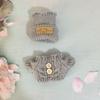 Labubu Pendant & Teddy Bear Hat Set: First Gen & Second Gen Knitted Sweater Blind Box Doll Outfit